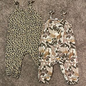 Leopard and Jungle Print Baby Jumpsuits